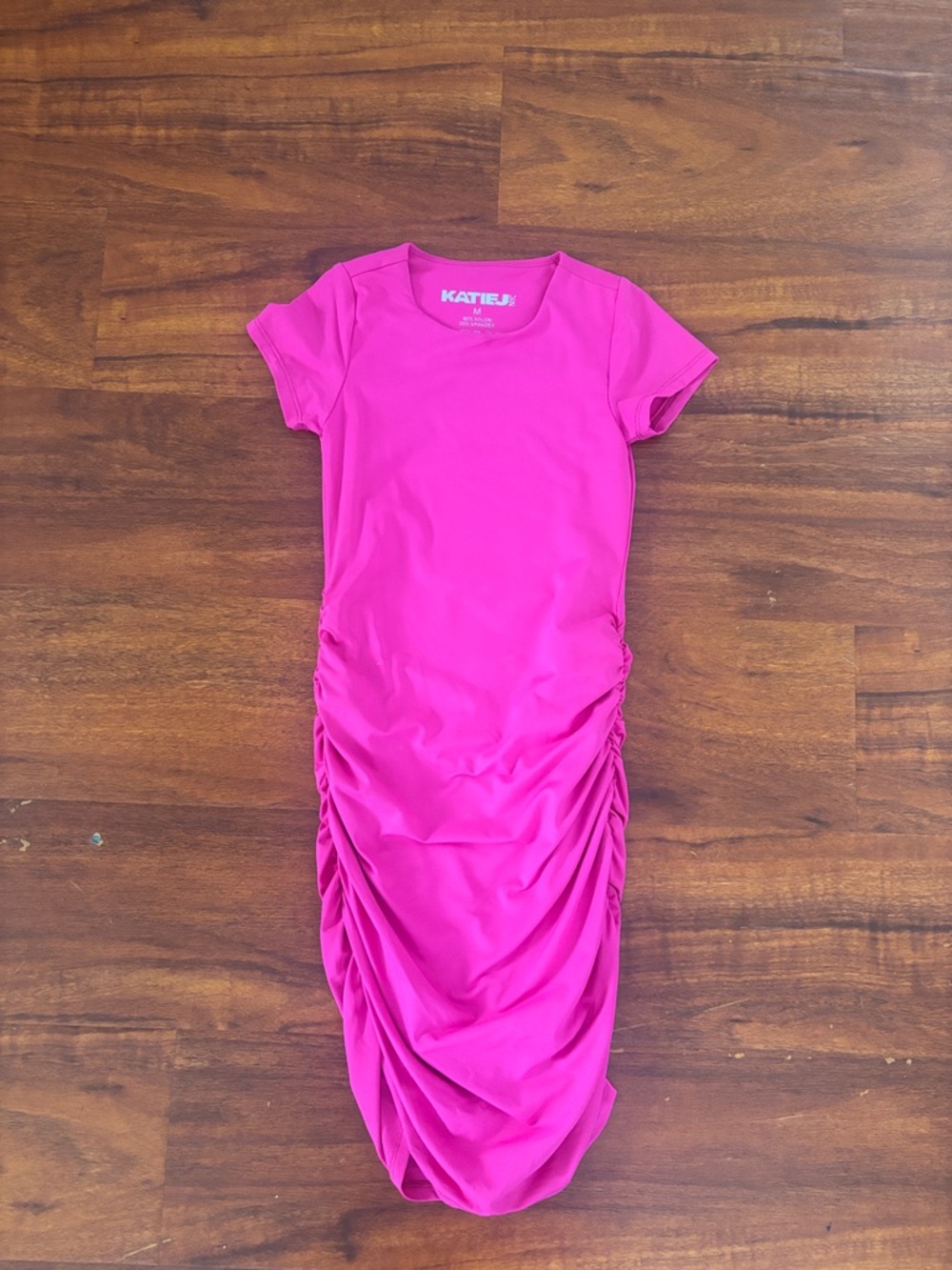 Katie J NYC Hot Pink Ruched Girls' Dress